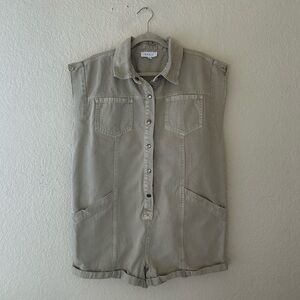 Mable Utility Button up Mechanic Romper size Medium Workwear